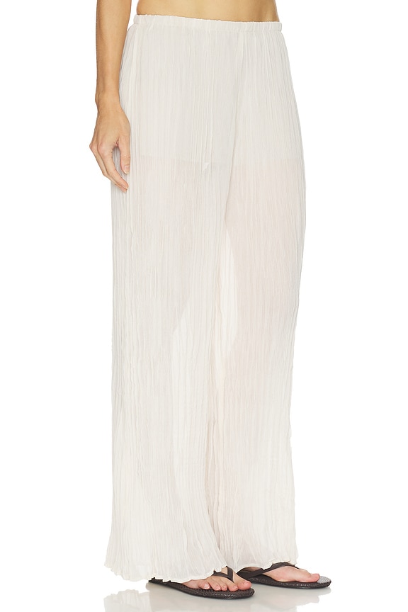 view 2 of 6 PANTALON PALAZZO PLISSE PALAZZO PANT in Champagne