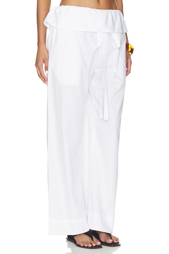 view 2 of 6 Cotton Peplum Pant in White