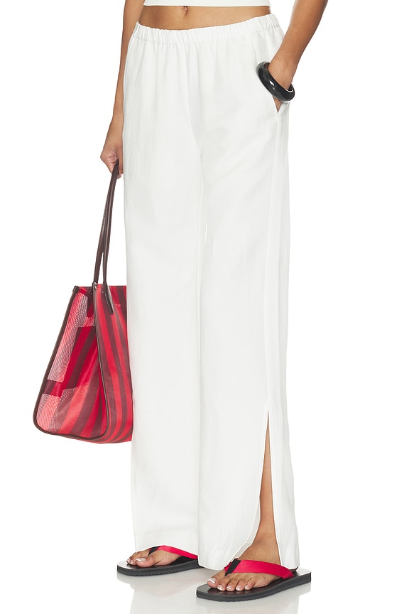 view 1 of 7 Twill Slash Pant in Off White