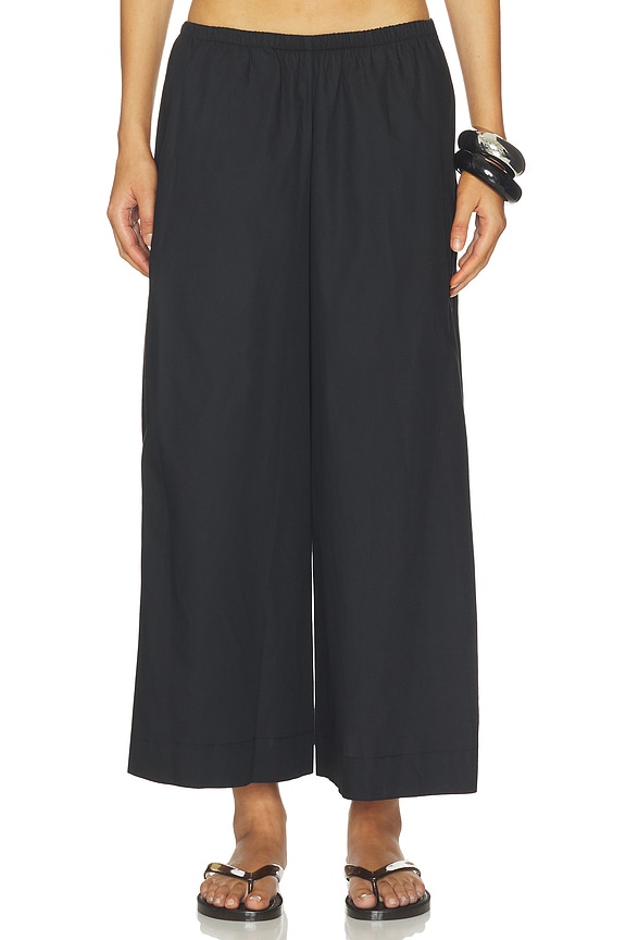 view 1 of 6 Cropped Palazzo Pant in Black