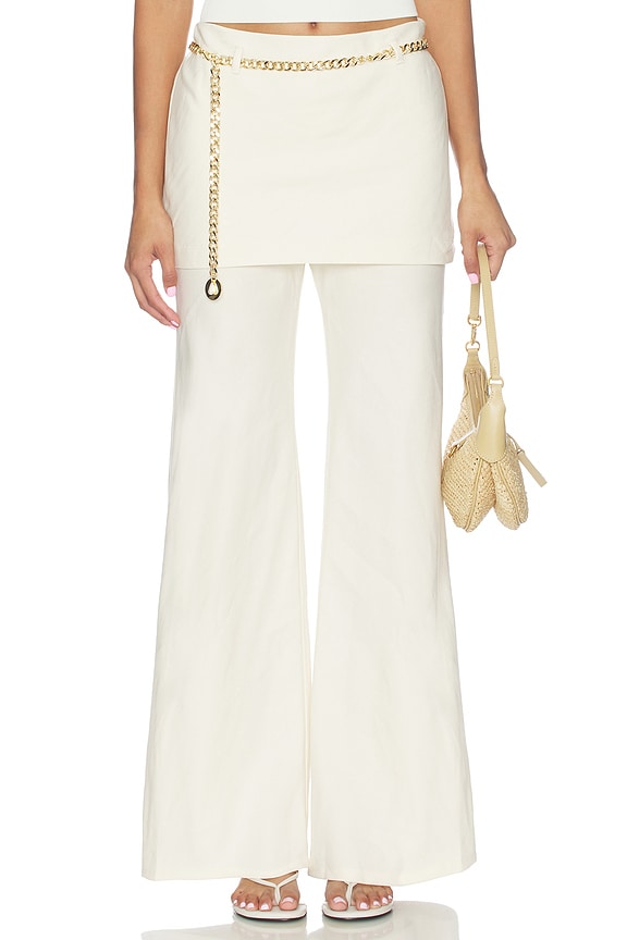 view 1 of 7 Twill Apron Pant in Vanilla