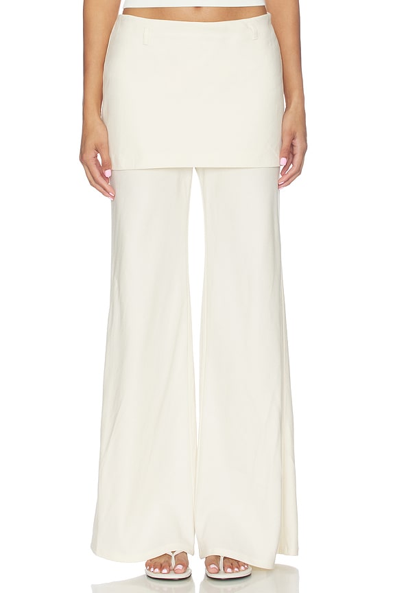 view 2 of 7 Twill Apron Pant in Vanilla
