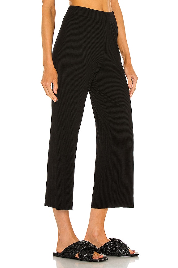 view 2 of 5 Viscose Rib Cropped Pant in Black