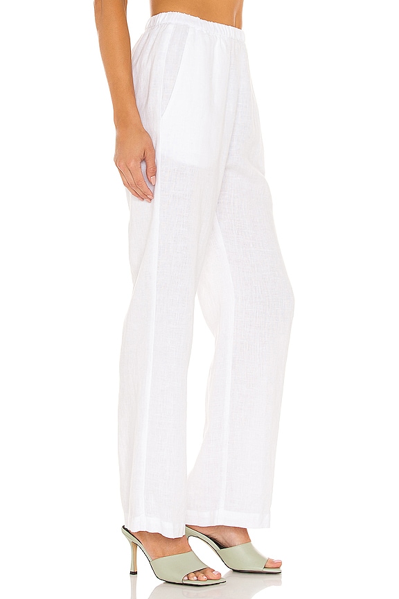 view 2 of 4 X REVOLVE Linen High Waisted Lounge Pant in White