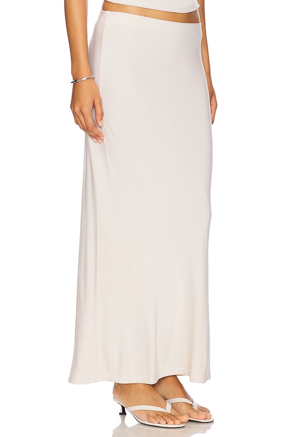 view 2 of 6 Silk Knit Bias Skirt in Canvas