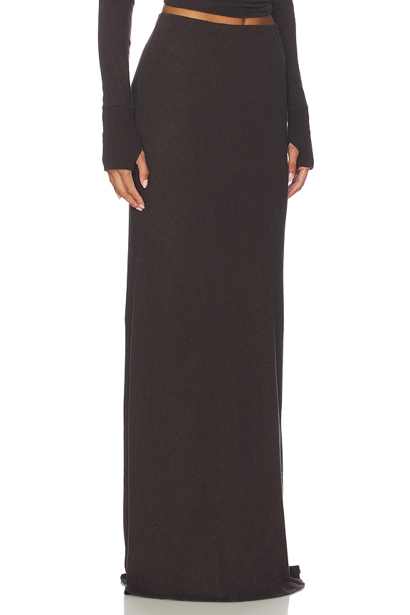 view 2 of 6 Cashmere Bias Skirt in Dark Brown