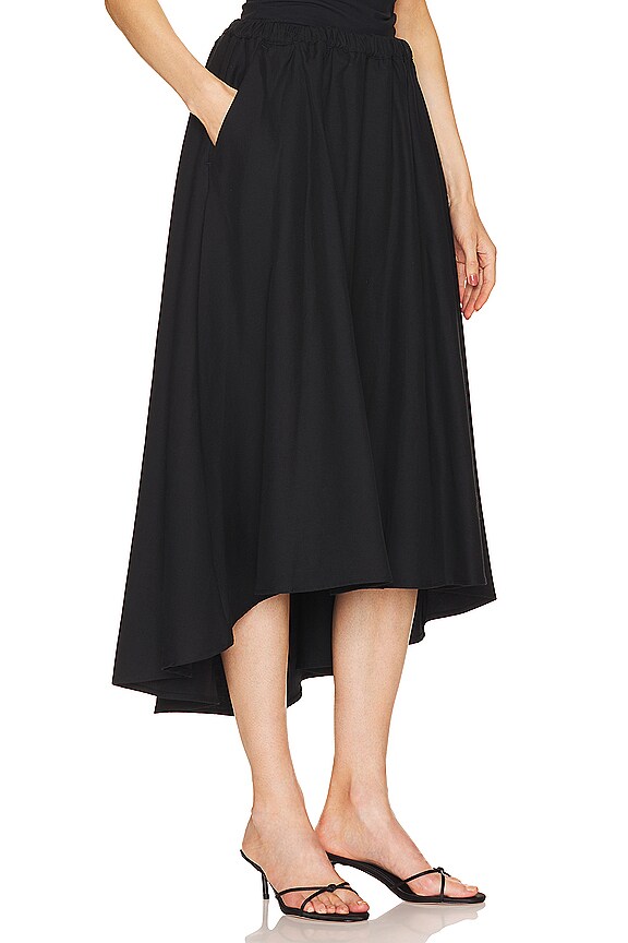 view 2 of 4 Twill Circle Skirt in Black