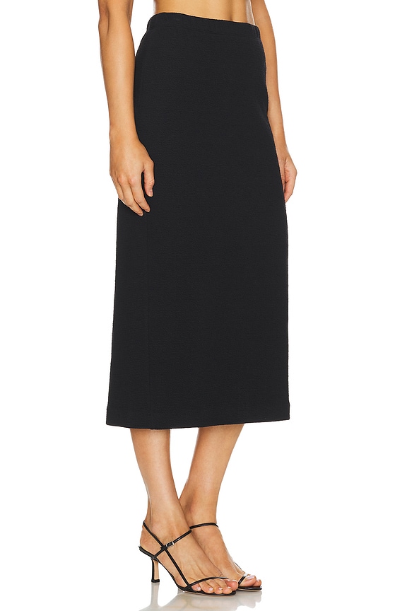 view 2 of 4 FALDA MIDI TEXTURED in Black