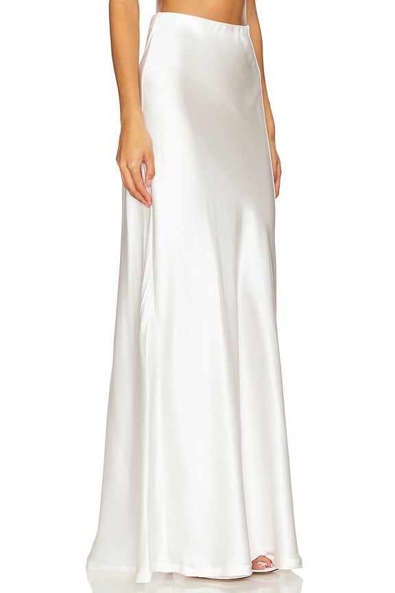 view 2 of 6 Silk Full Length Skirt in Off White