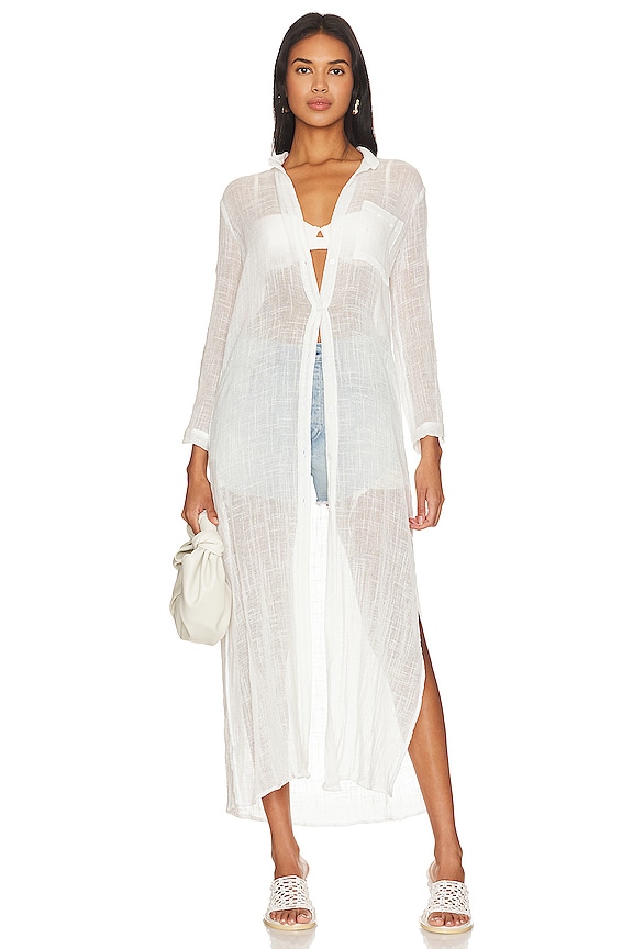 view 2 of 4 Bracelet Sleeve Shirtdress in Cloud