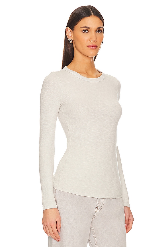 view 2 of 4 Textured Rib Crew in Mist