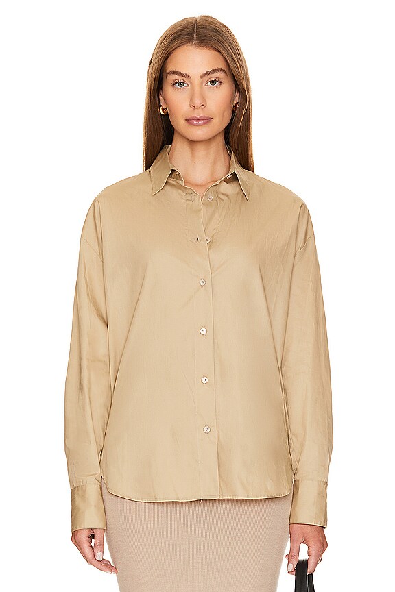 view 2 of 5 롱슬리브 셔츠 in Tan