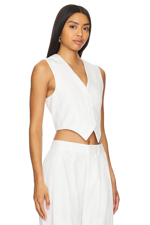 view 2 of 4 GILET TWILL in Off White