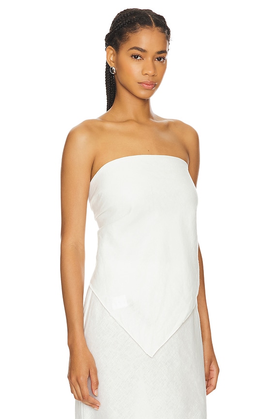 view 2 of 4 LINEN スカーフトップ in Undyed