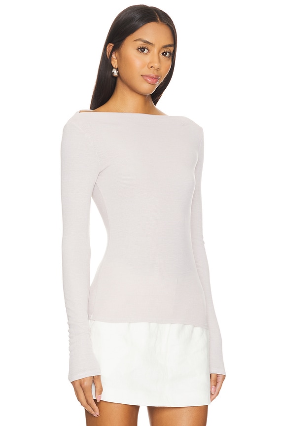 view 2 of 4 Silk Knit Boat Neck in Salt