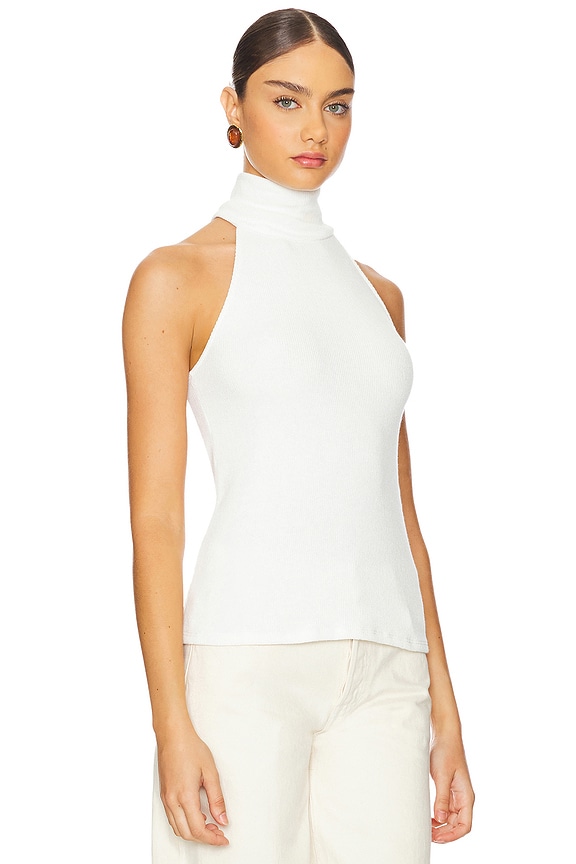 view 2 of 4 Knit Halter Turtleneck in Winter White