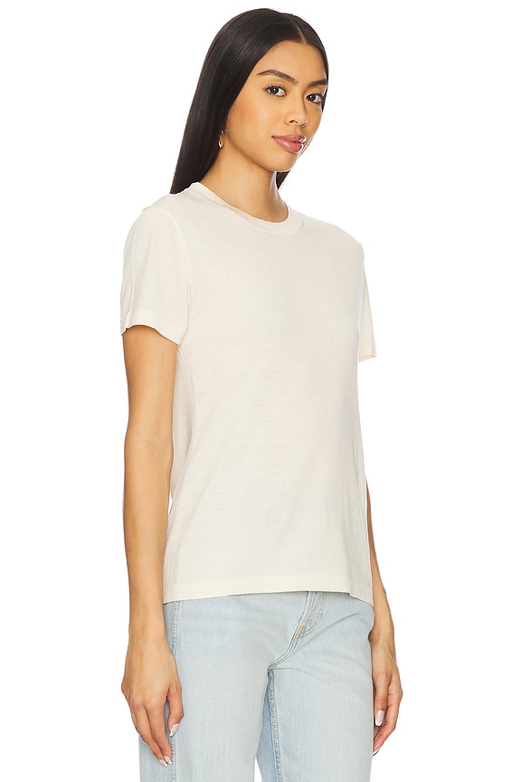 view 2 of 4 T-SHIRT PERFECT EN MAILLE SOYEUSE in Ecru