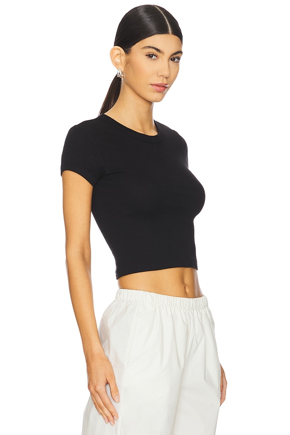 view 2 of 4 Supima Baby Cropped Tee in Black