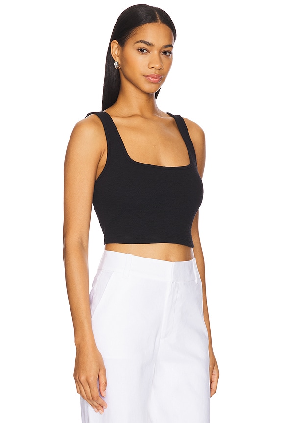 view 2 of 4 Jacquard Princess Cut Top in Black