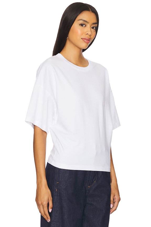 view 2 of 4 Short Sleeve Supima Curve Tee in White