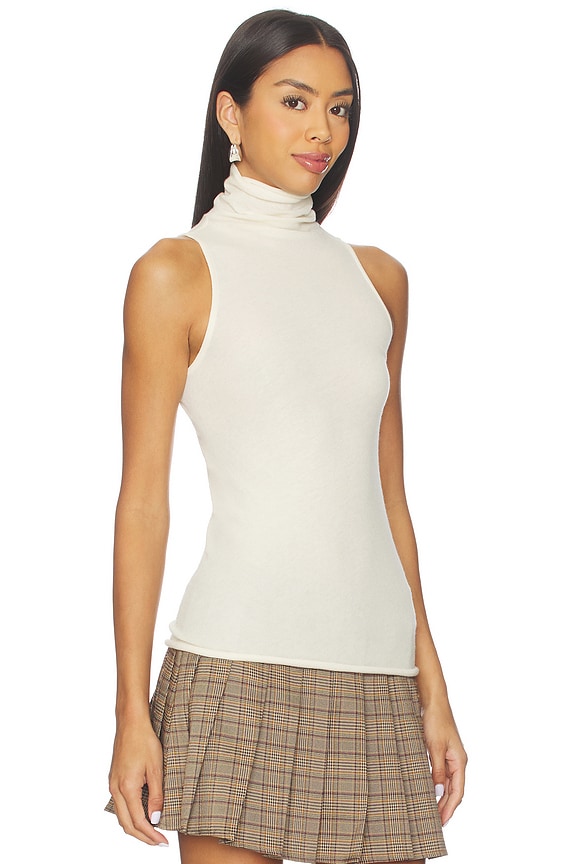 view 2 of 4 Cashmere Halter Turtleneck Top in Natural