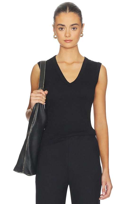 view 1 of 4 New Classic Sleeveless V in Black