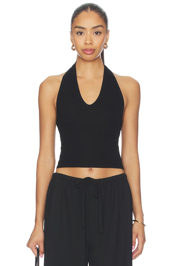 view 1 of 4 Silk Rib U Halter in Black