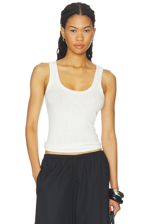view 1 of 4 Military Rib Crop Tank in Undyed