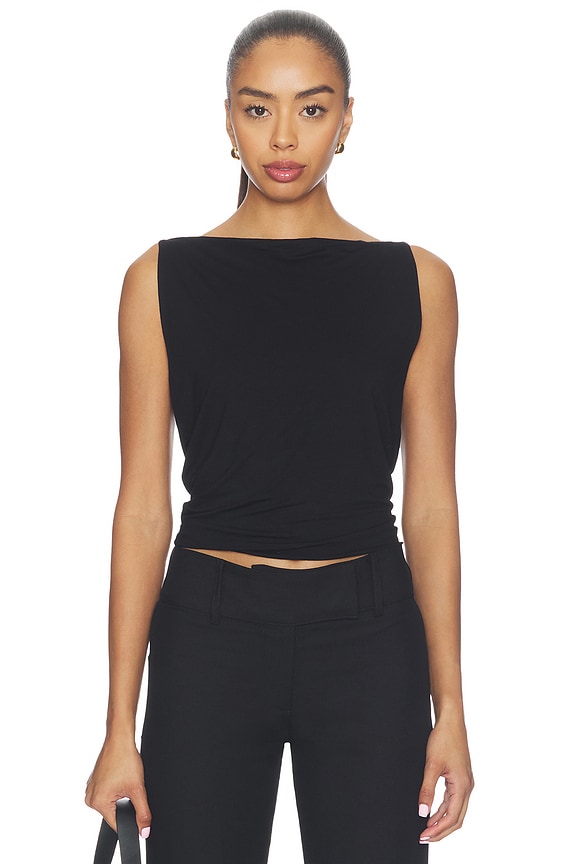 view 1 of 4 CAMISETA TIRANTES PUNTO FLUID JERSEY TANK in Black