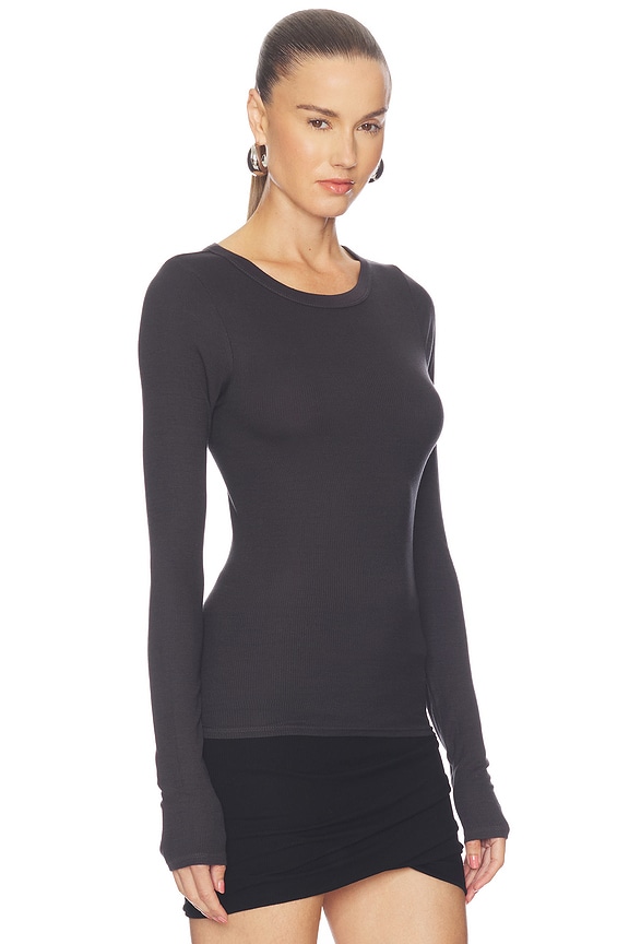 view 2 of 4 Silk Rib Essential Crew in Phantom
