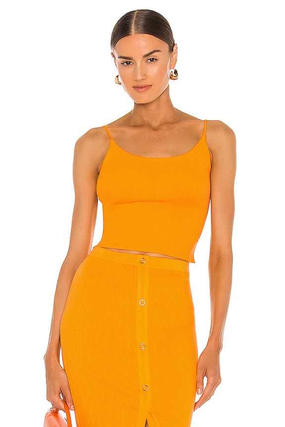 view 1 of 4 Rib Cropped Tank in Mango