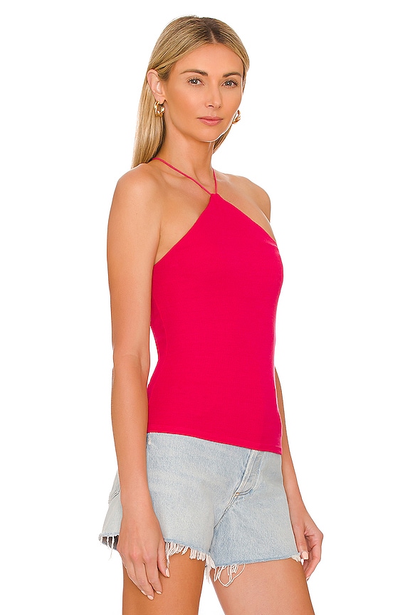view 2 of 4 Knit Halter Tank in Fuschia