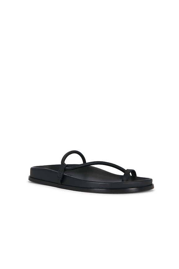 view 2 of 5 Bari Sandal in Black Nappa With Black Sole