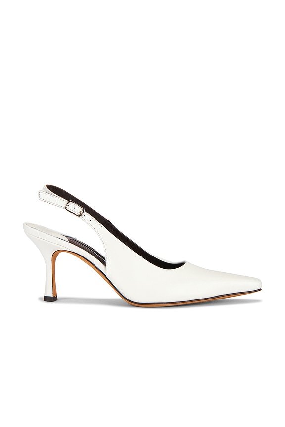 view 1 of 5 TACÓN ELANA in Optic White Calfskin