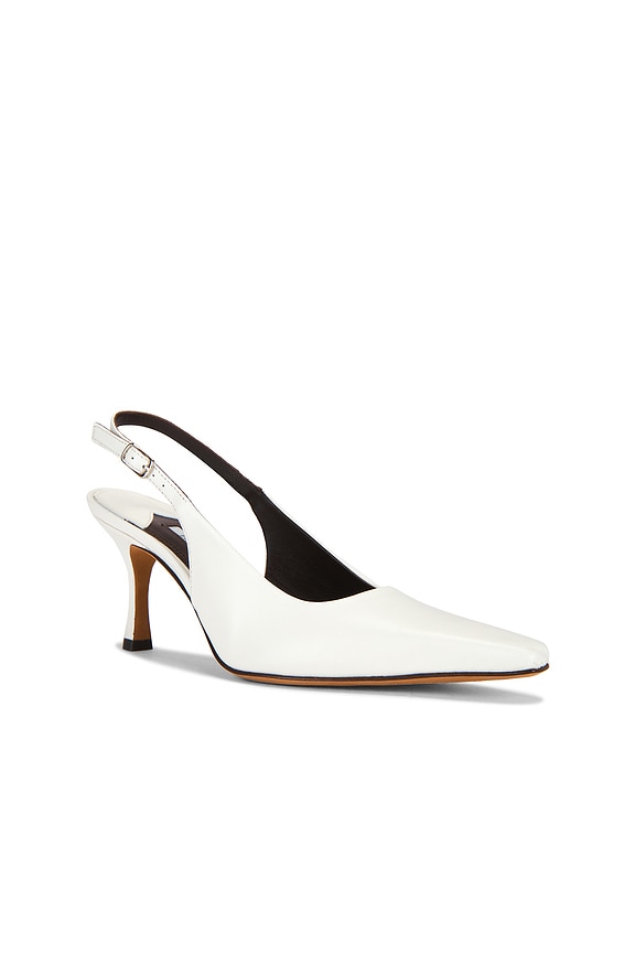 view 2 of 5 TACÓN ELANA in Optic White Calfskin