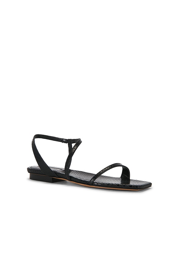 view 2 of 5 SANDALIA DELICE in Black Embossed Snake Print