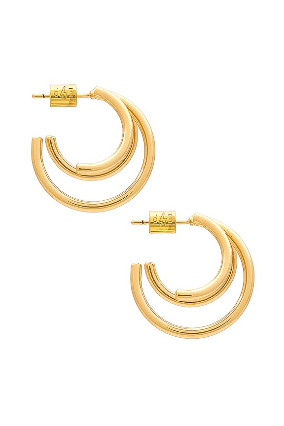 view 2 of 3 СЕРЬГИ-КОЛЬЦА TRES in Gold