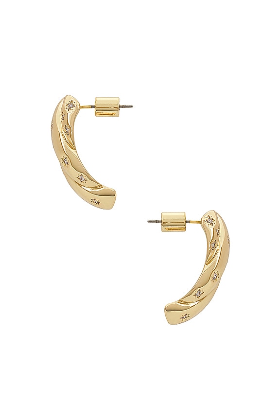 view 2 of 2 PENDIENTES COURTNEY in Gold