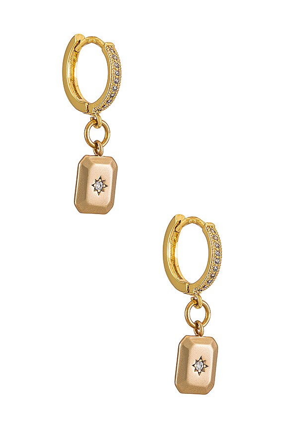 Electric Picks Jewelry Square Gold Skies Earrings in Gold REVOLVE