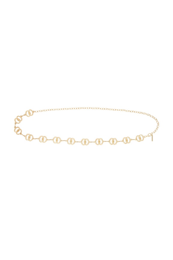 view 1 of 3 Double Circle Link Chain Belt in Gold
