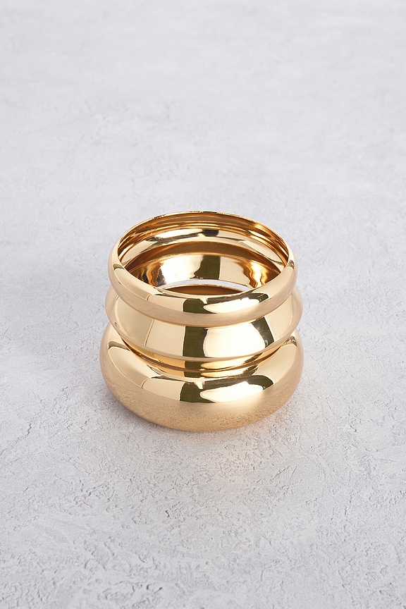 view 2 of 3 Kali Bangle Set in Gold
