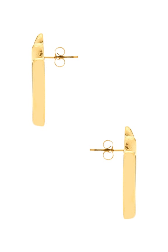 view 2 of 2 Square Renaissance Stud Earrings in Gold
