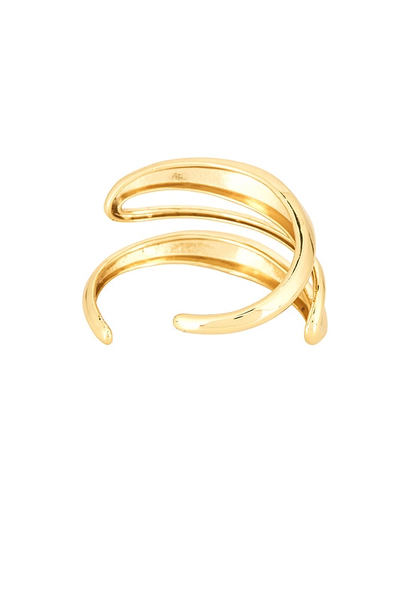 view 2 of 2 Abstract Arm Cuff in Gold