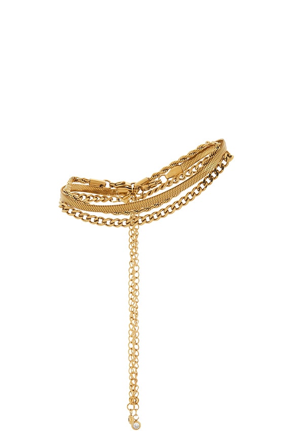 view 1 of 2 Anklet Set Of 3 in Gold