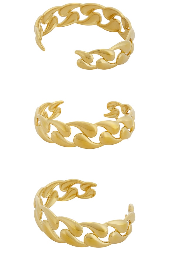 view 2 of 2 Gold Chain Arm Cuff Set Of 2 in Gold