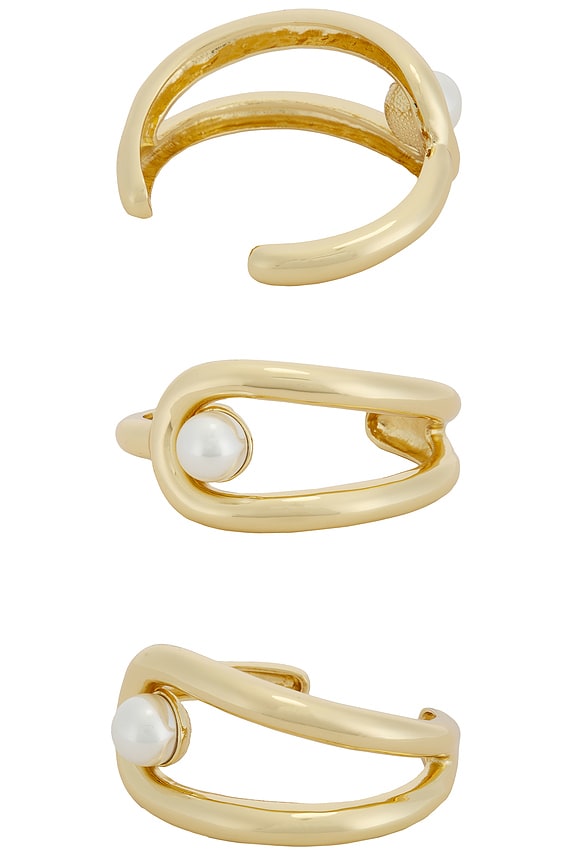 view 2 of 2 Arm Cuff Set Of 2 in Gold & Pearl