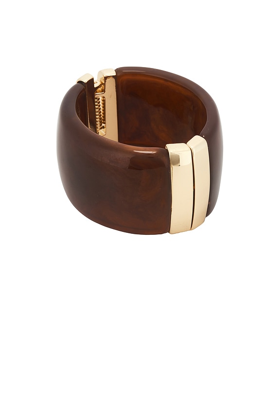 view 1 of 3 Bangle in Amber Brown & Gold