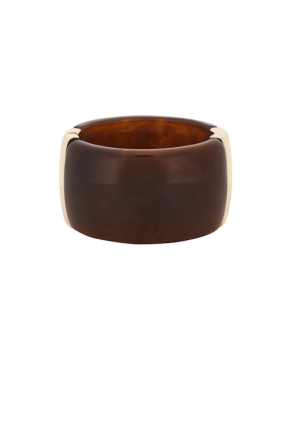 view 2 of 3 Bangle in Amber Brown & Gold