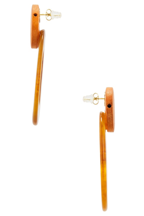 view 2 of 2 PENDIENTES LARGOS in Brown