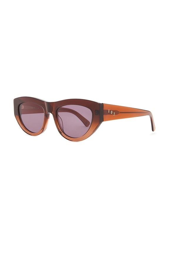 view 2 of 3 Candy Sunglasses in Brown Gradient Polished & Black